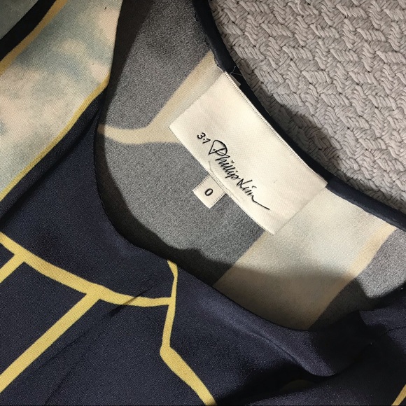 3.1 Philip Lim Breakthrough Moments Silk Dress in Navy - Picture 3 of 5